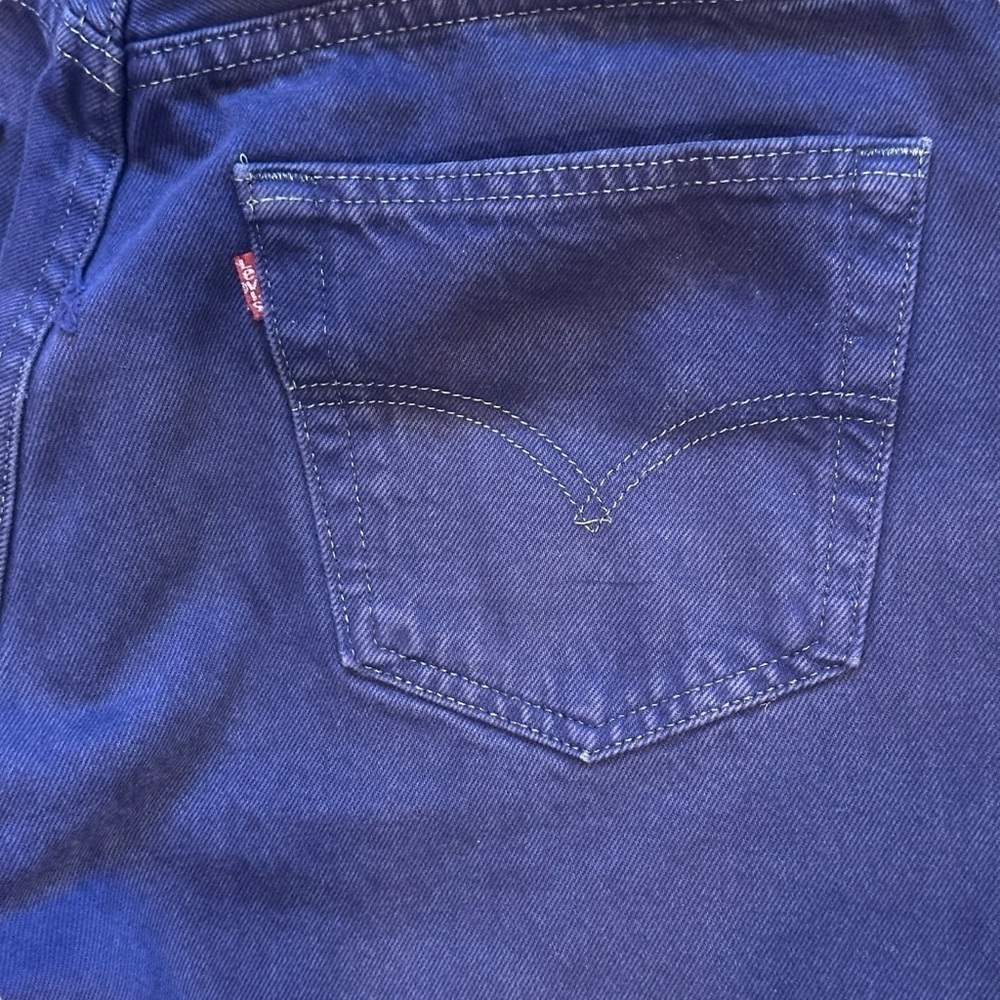 Vintage 1997 Levi’s 501 Purple Denim Made in USA Straight Leg Womens Jeans 33x32 - Picture 7 of 9